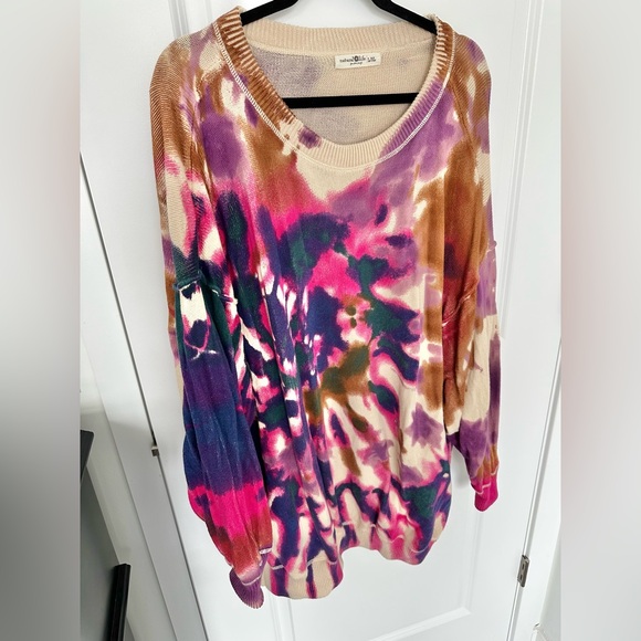 Natural Life Tie Dye Taylor Oversized Cotton Sweater - Picture 6 of 6